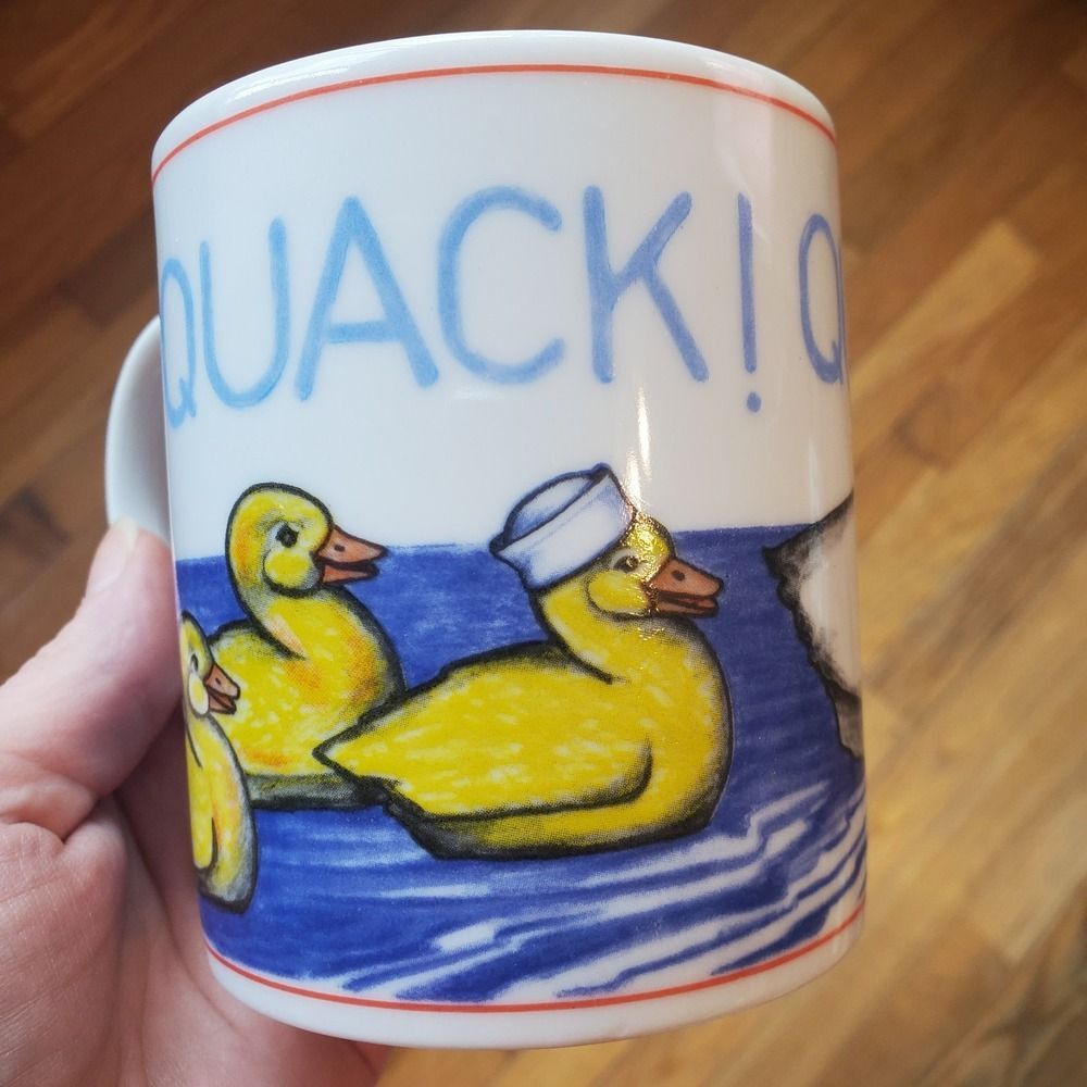 Sigma the tastesetter Soup and Quackers quack duck coffee mug cup‎ vintage